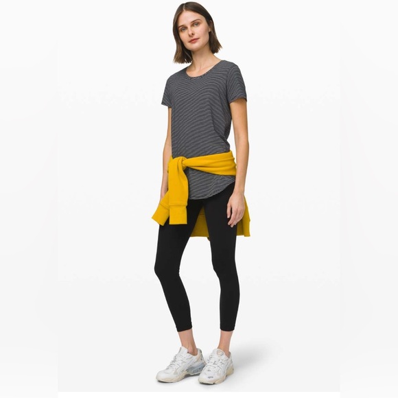 🍋 Lululemon Love Crew III - Hype Stripe Black White - Sz 8 - Picture 1 of 10
